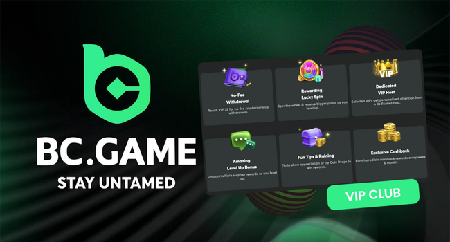 BC Game VIP Club for High Roller Cryto player and sports betting punters