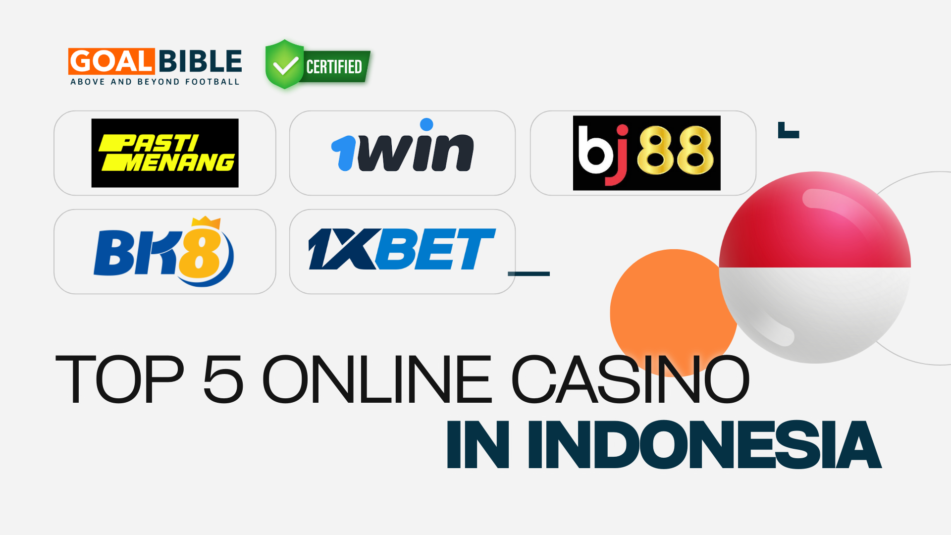 Top 5 Best and Trusted Online Casino gacor for Sports Betting players in Indonesia verifed by GoalBible Expert Punters