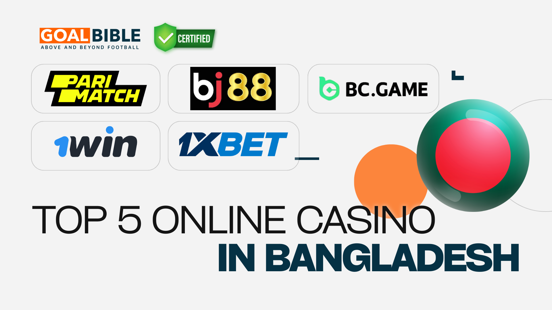 Latest 2026 Top 5 Best and Trusted Online Casino for Sports Betting players in Bangladesh verifed by GoalBible Expert Punters